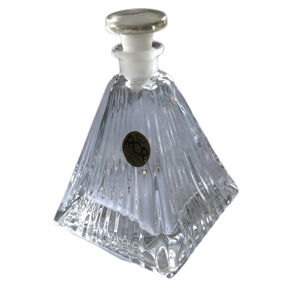 RCR ROYAL CRYSTAL ROCK 5" PYRAMID CRYSTAL PERFUME BOTTLE/STOPPER/SEAL/SALE!